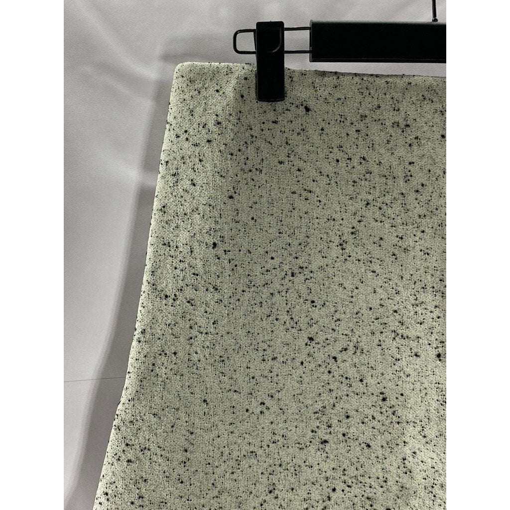 TORY BURCH Women's Gray Speckle Spring-Summer 2024 Sample Runway Kick Skirt SZ 2