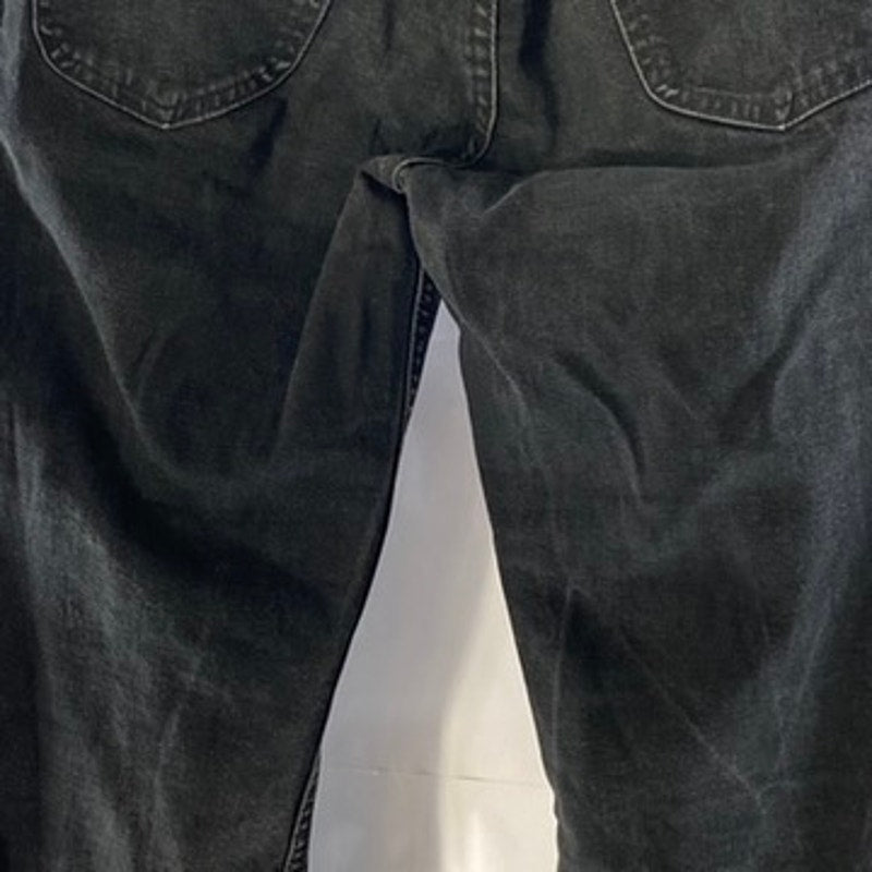 LEE Men's Black Solid Stretch Sarja Relaxed Straight-Leg Denim Jean SZ 33X33