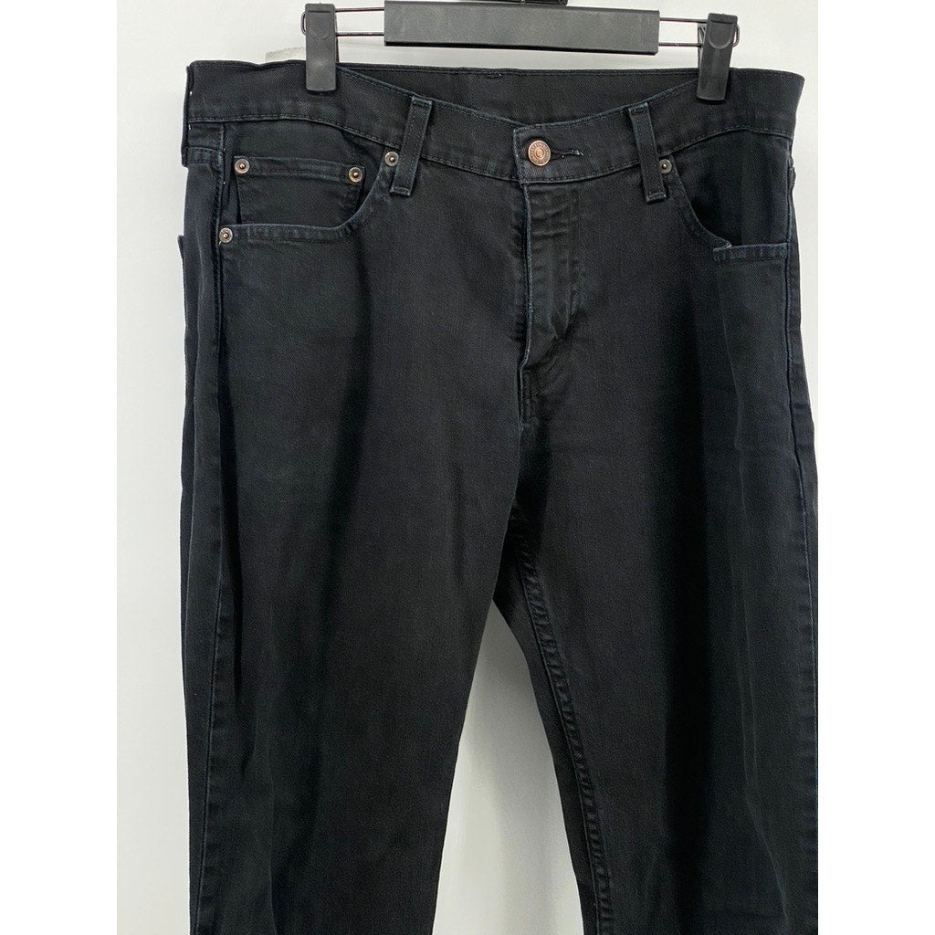 LEVI'S Men's Solid Black 511 Denim Slim-Fit Five-Pocket Jean SZ 33X32