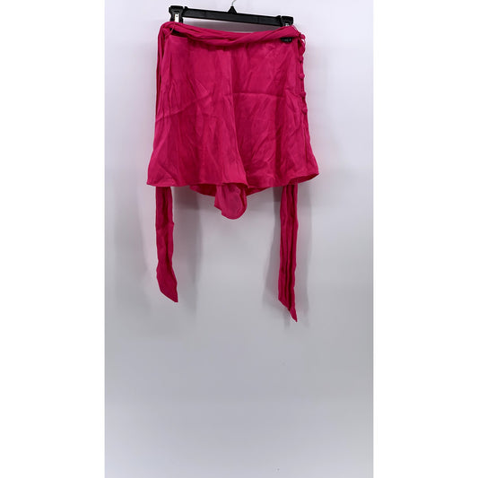 MAEVE By Anthropologie Women's Pink Side-Button Belted High-Rise Shorts SZ 4