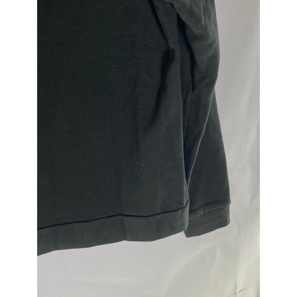 NEXTLEVEL APPAREL Men's Black/Red Custom Embroidered Logo Zip-Up Sweater SZ M