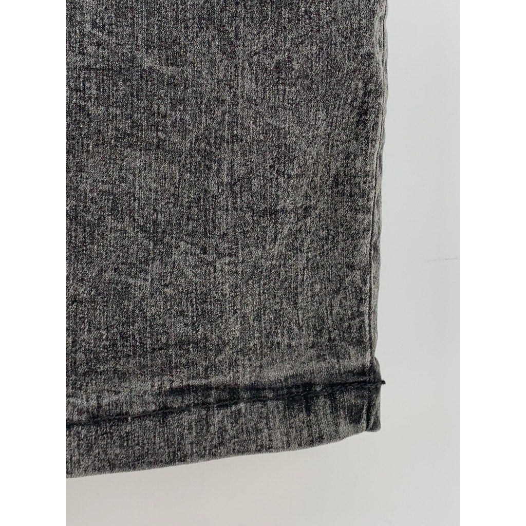 NOLLIE Women's Black Acid Wash Denim y2k Punk Goth Skater Mini Skirt SZ M