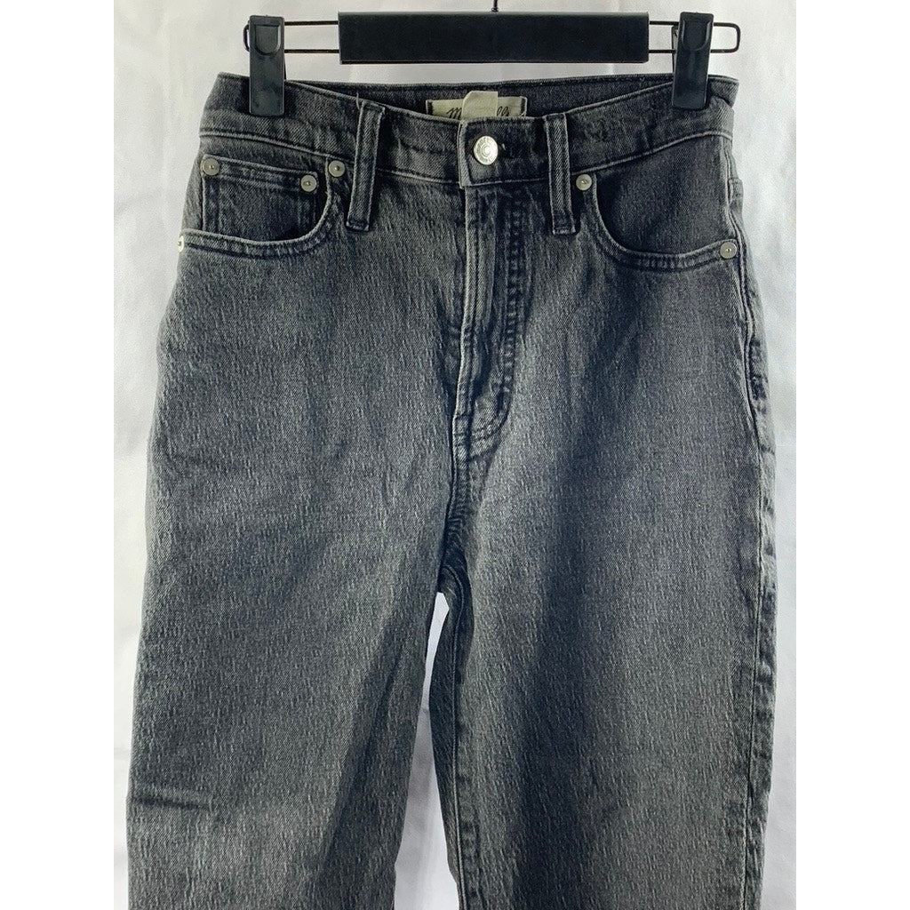 MADEWELL Women's Washed Black Denim The Perfect Vintage Straight Jean SZ 23