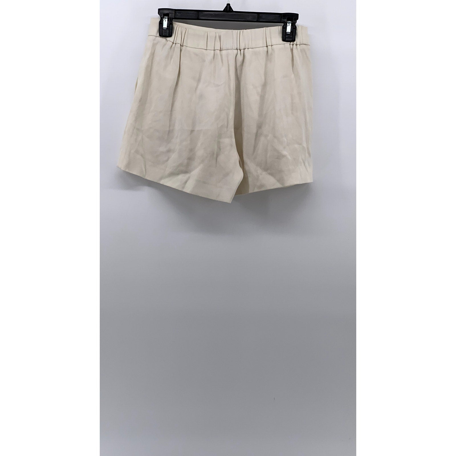 BABATON Women's Off-White High-Rise Relaxed Fit Pleated Shorts SZ 4