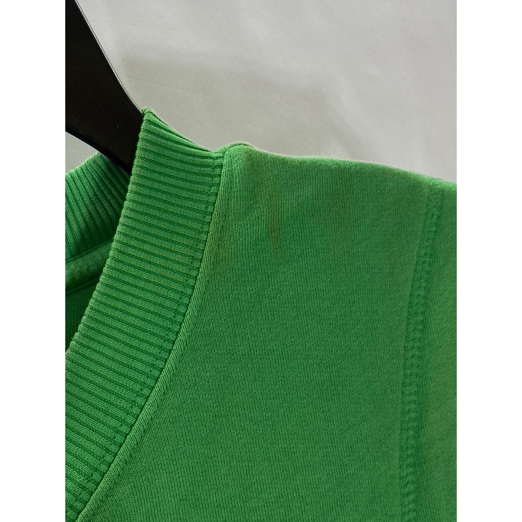WRANGLER Women’s Green Crewneck Cut-Off Sleeve Pullover Tank Top SZ M