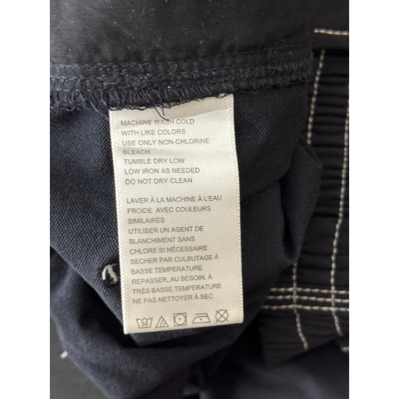 URBAN OUTFITTERS Women's Black Nylon Skate Fit Straight-Leg Carpenter Pants SZ M