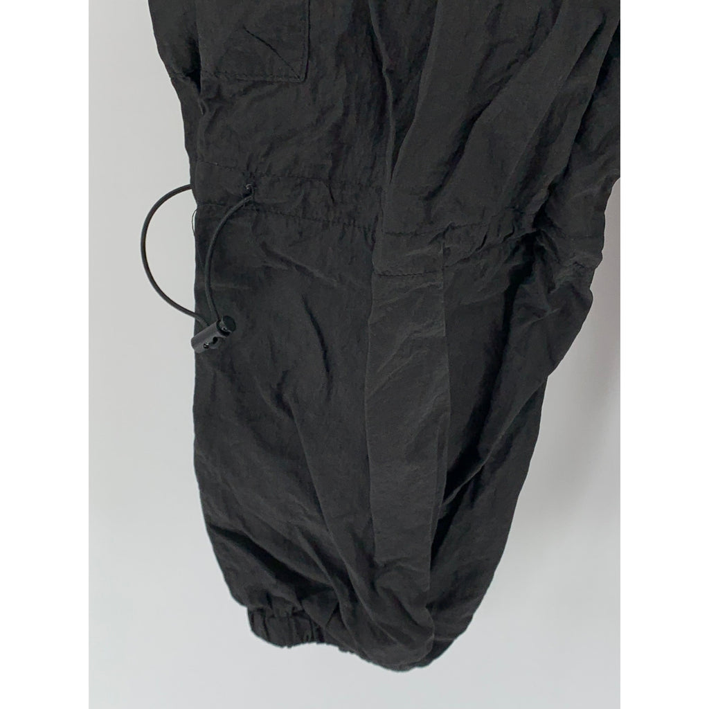 UNBRANDED Men's Black Bungee-Cord Pull-On Cargo jogger Pant SZ S