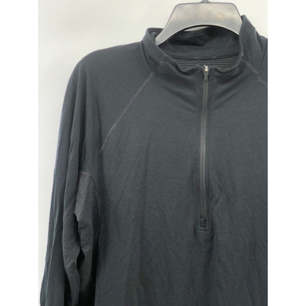 BURTON Men's Black Quarter-Zip Long Sleeve Stand Collar Sweater SZ L