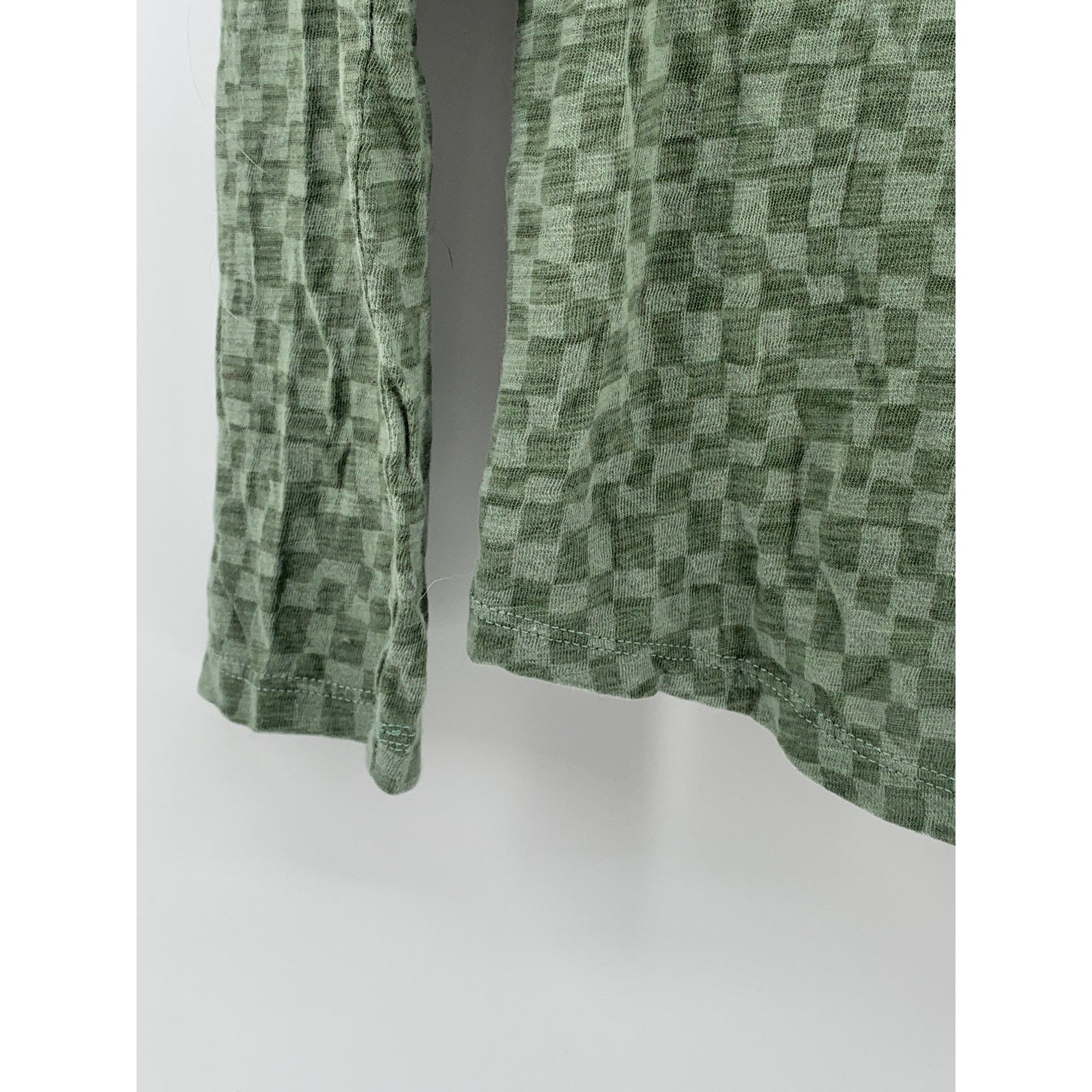 GAP KIDS Girl’s Green Checkered Crewneck Long Sleeve Pullover Top SZ XL