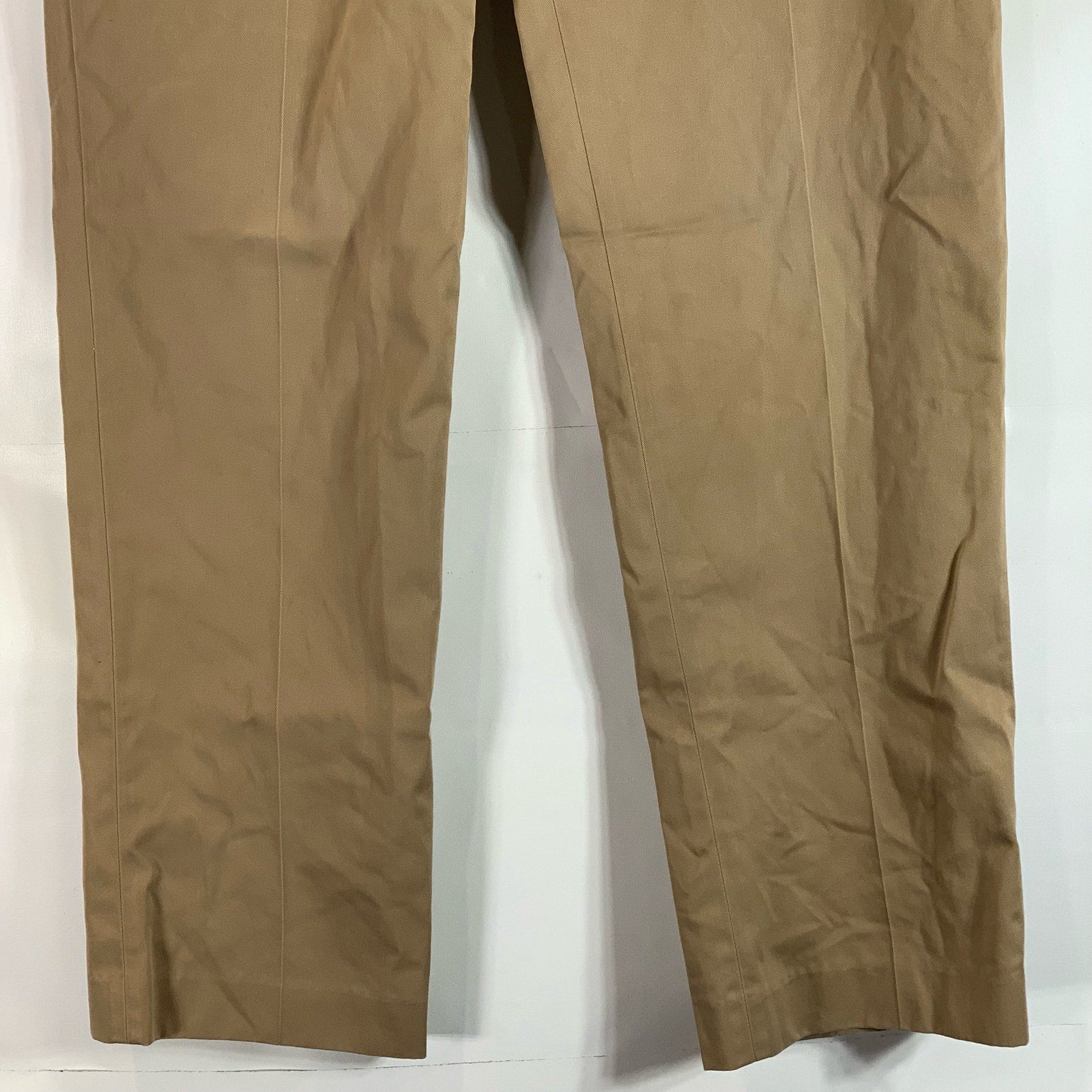 L.L.BEAN Men's Tan Cotton Classic-Fit Straight-Leg Chino Pant SZ 33