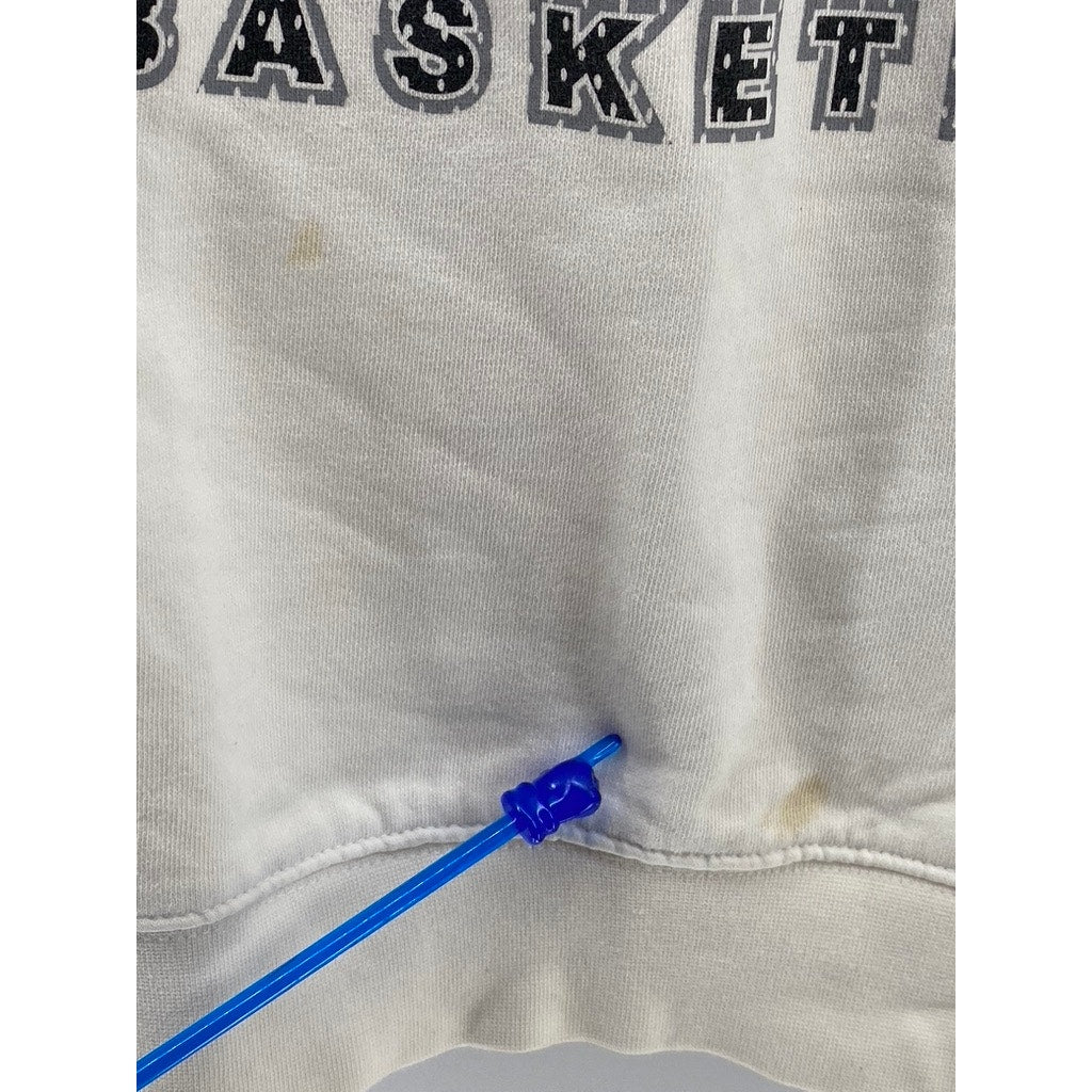 MITCHELL & NESS Men's Beige-Black Brooklyn Nets Basketball Sweatshirt SZ XL