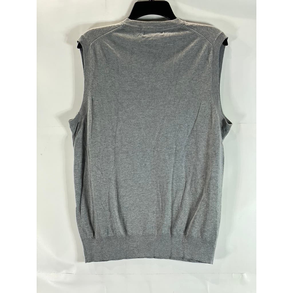 BANANA REPUBLIC Men's Gray Silk/Cotton/Cashmere V-Neck Sweater Vest SZ M