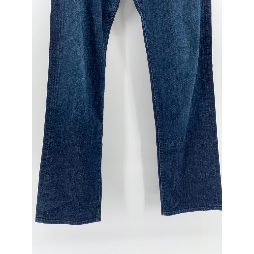 7 FOR ALL MANKIND Men's Blue Denim Austyn Straight Jeans SZ 34