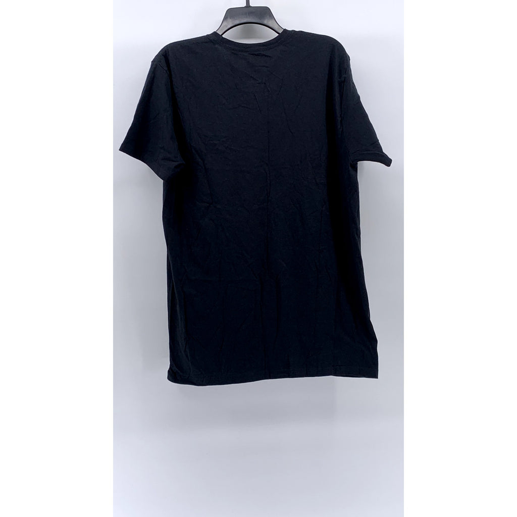 UNBRANDED Men’s Black Graphic Crewneck Short Sleeve Casual T-Shirt SZ L