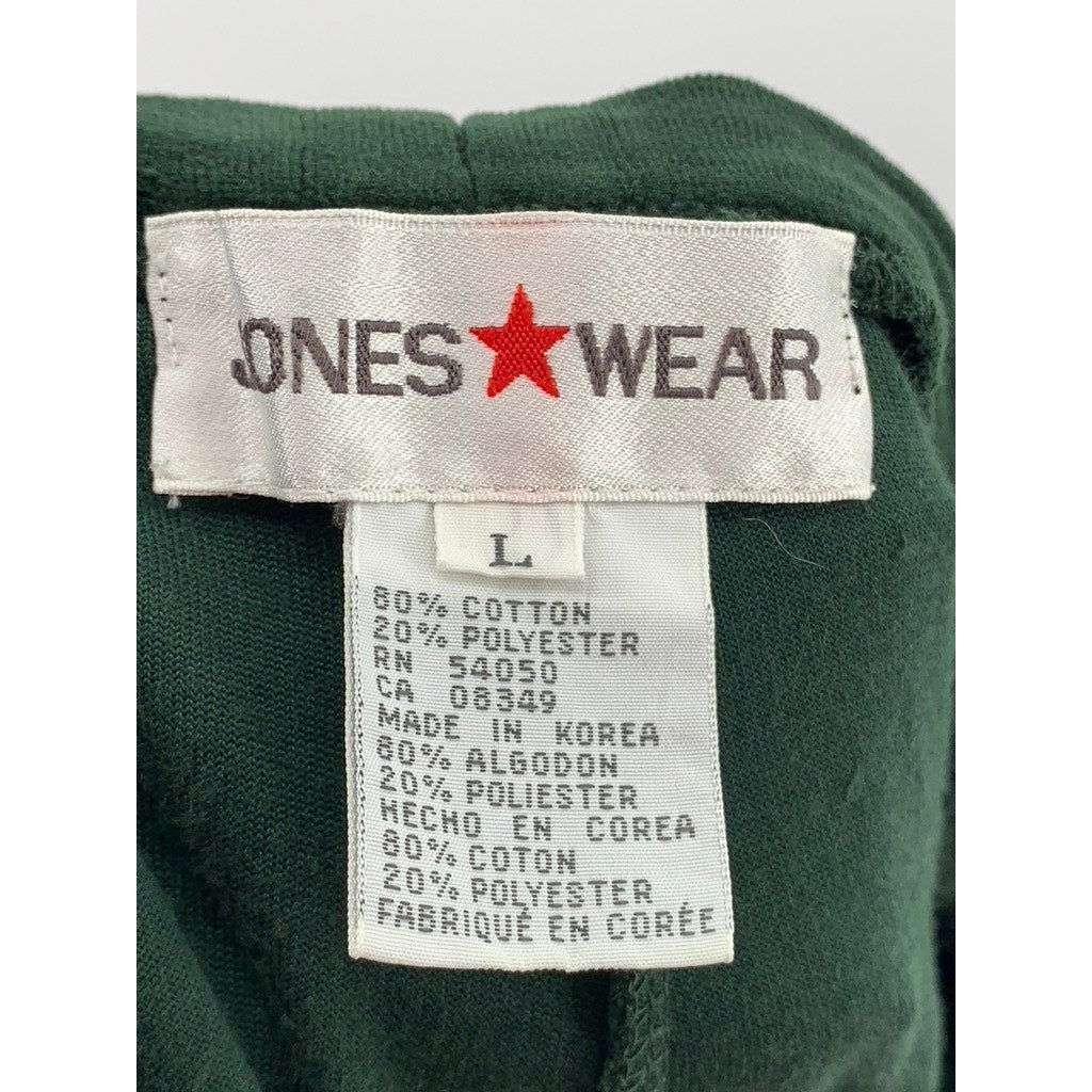 JONES WEAR Women's Dark Green Velour Sweatpants SZ L