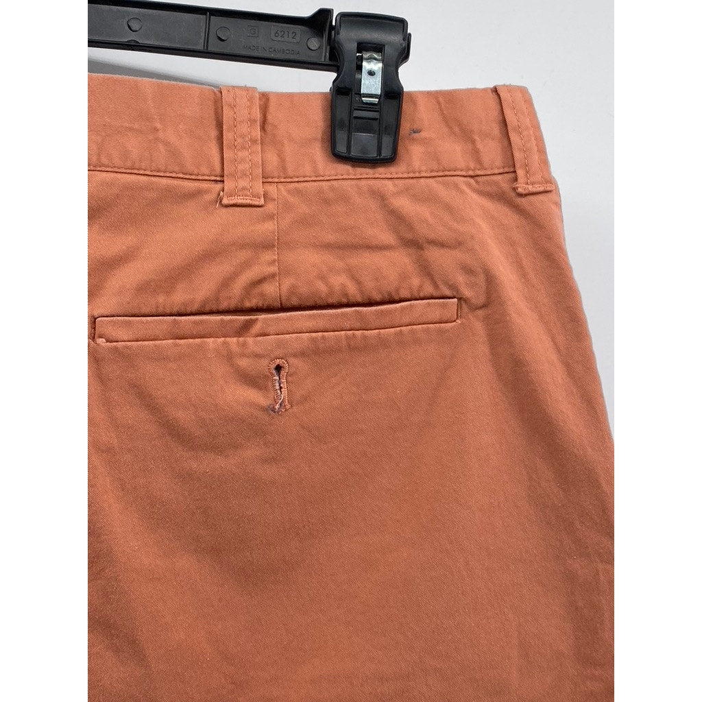 J.CREW Men's Orange Regular-Fit Stretch 9" Chino Shorts SZ 35