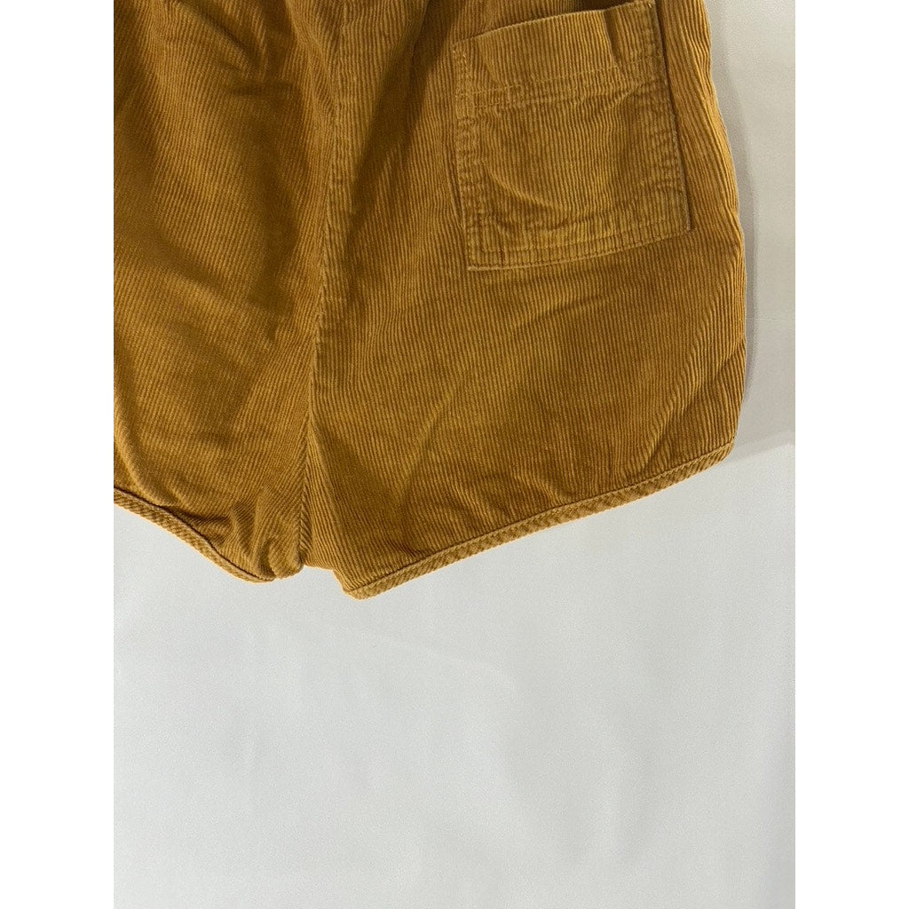 CORDUROY BY AMERICAN APPAREL Women’s Tan Elastic Waist Casual Shorts SZ XS