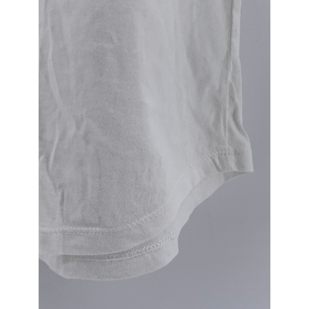 CATHY Women's White Crewneck 3/4 Embroidered Sleeve Top SZ XL