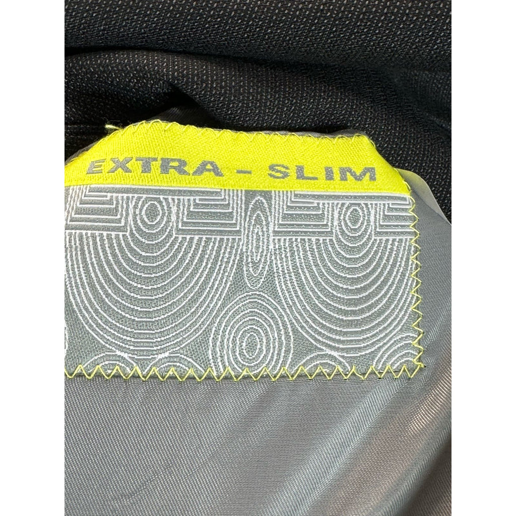 CARAVELLI Men's Black Extra Slim Single Breast Two-Button Blazer SZ 42