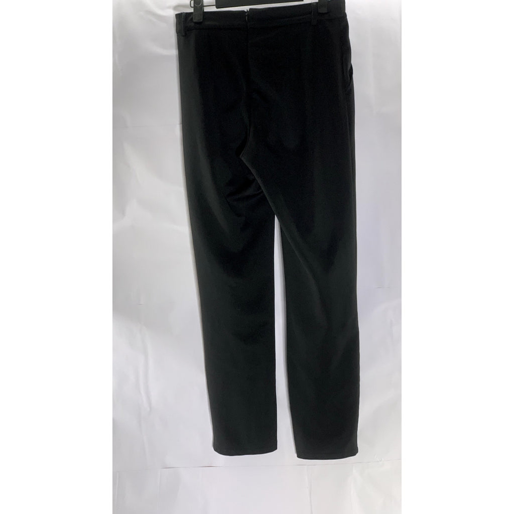 RIHOAS Women's Black Solid Slit-Hem Pull-On Back-Zipper Dress Pants SZ S