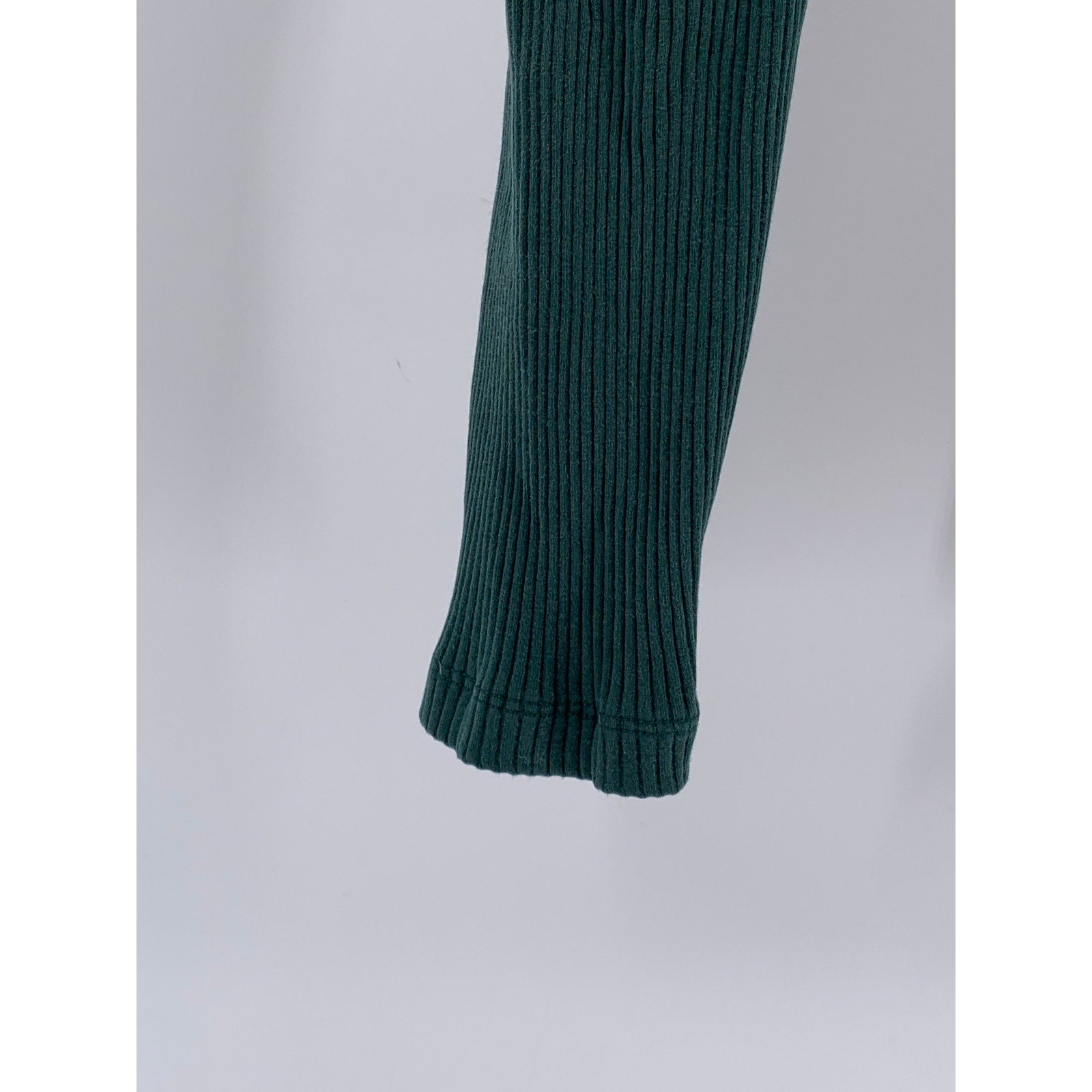 VICTORIA'S SECRET PINK Women's Dark Green Ribbed Fitted Yoga Leggings SZ XS