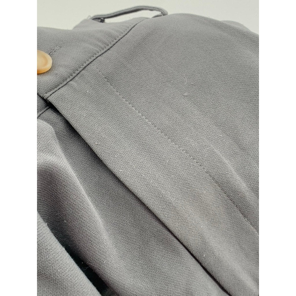 CIDER Women's Gray Solid High-Rise Casual Pleated Shorts SZ 0XL(12/14)