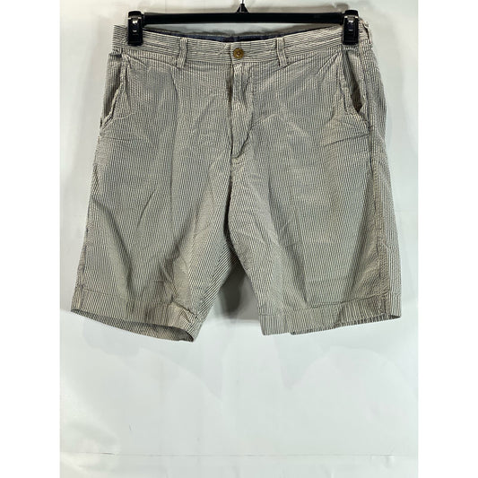 J.CREW CLUB Men's Gray Seersucker Regular-Fit 11" Chino Shorts SZ 35