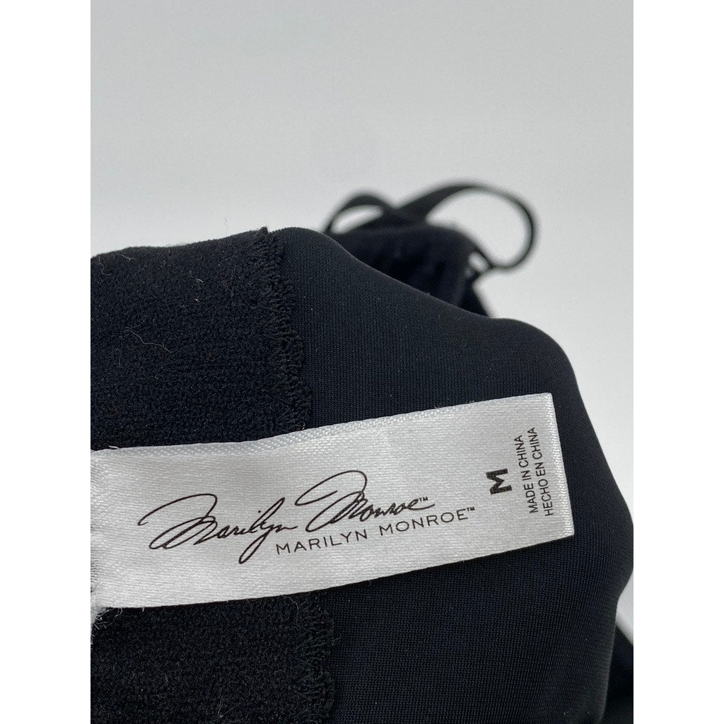 MARILYN MONROE Women's Black Removeable Strap Shaping Bodysuit SZ M