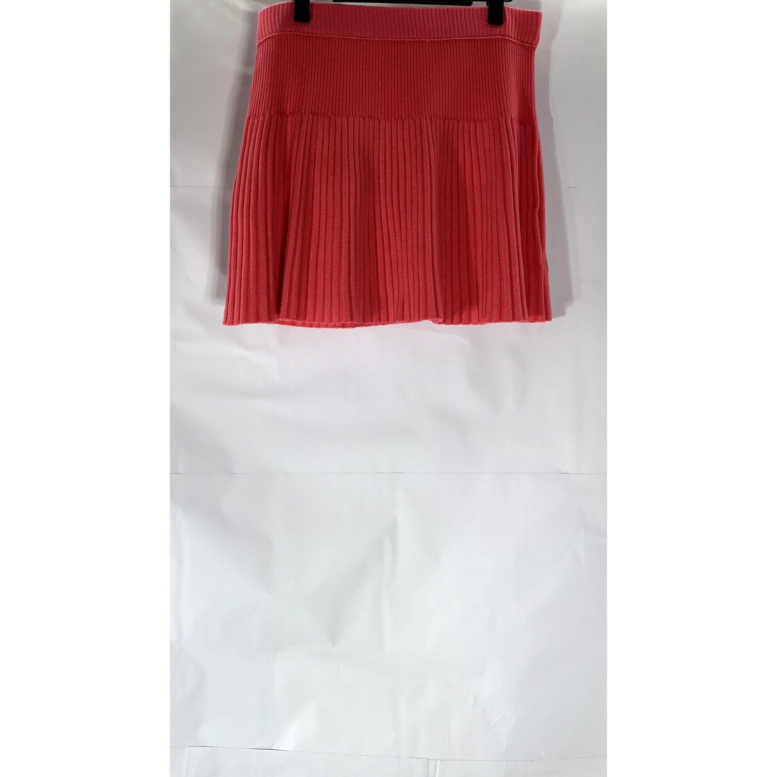 AERIE Women's Dark Pink Take Charge Pull-On Ribbed Flare Sweater Mini Skirt SZ M
