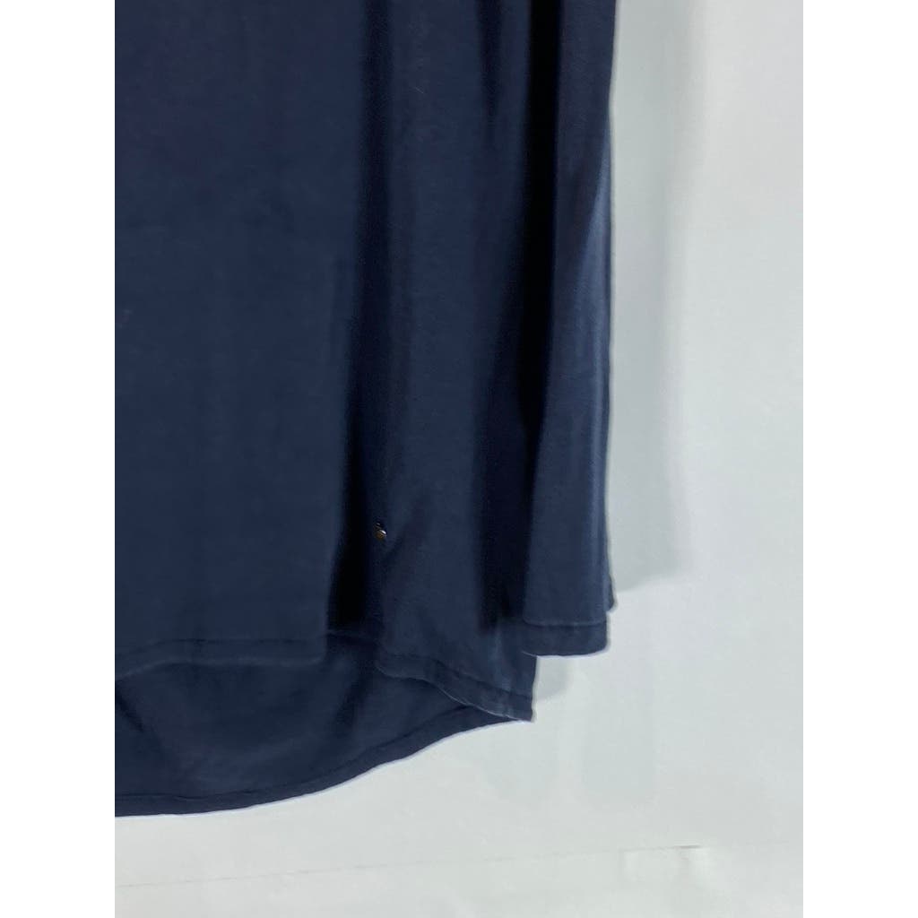 MASSIMO DUTTI Women's Solid Blue Long Sleeve Shirt SZ M