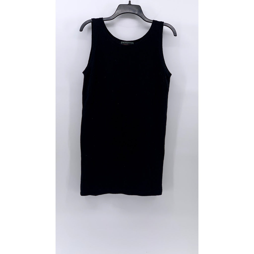 MKM ORIGINALS Men's Black Solid Knit Wool Scoop-Neck Casual Tank SZ S