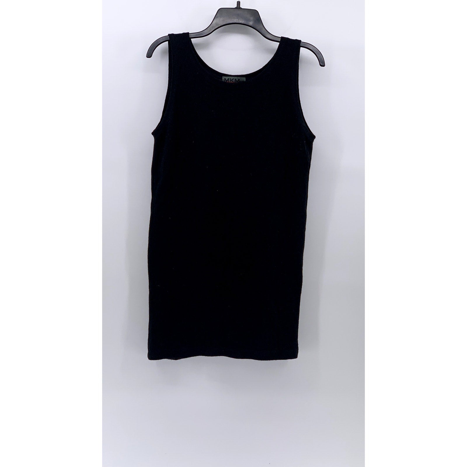 MKM ORIGINALS Men's Black Solid Knit Wool Scoop-Neck Casual Tank SZ S