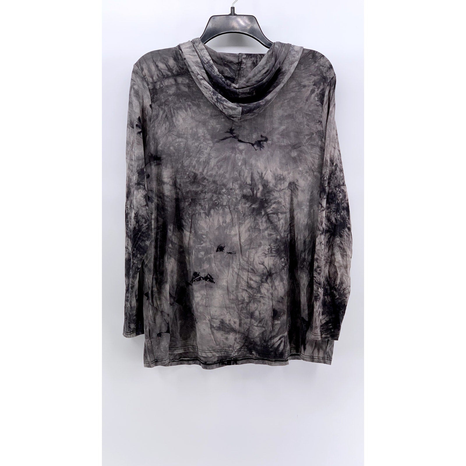 RAGDOLL Women's Plus Gray-White Tie-Dye Graphic Sweatshirt SZ 2X