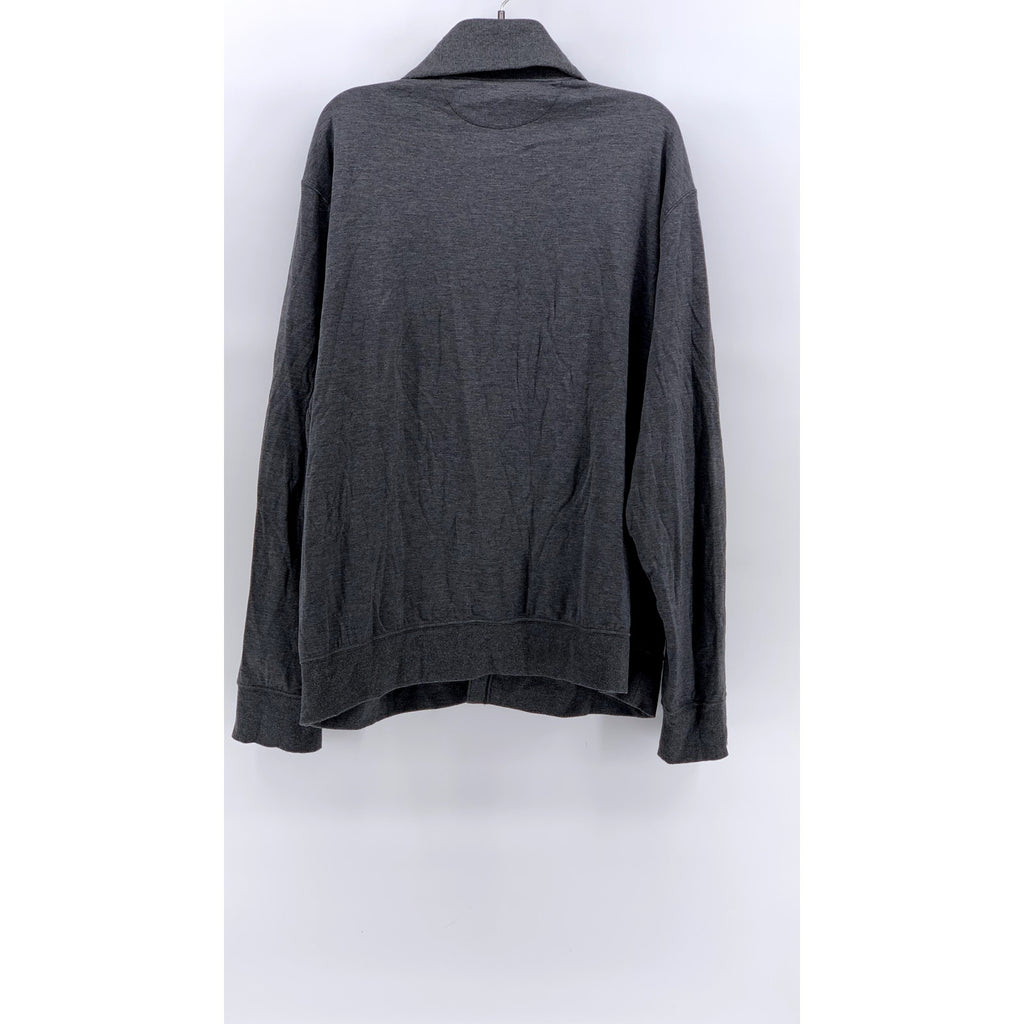 POLO RALPH LAUREN Men's Charcoal Luxury Shawl-Collar Button-Up Cardigan SZ XL