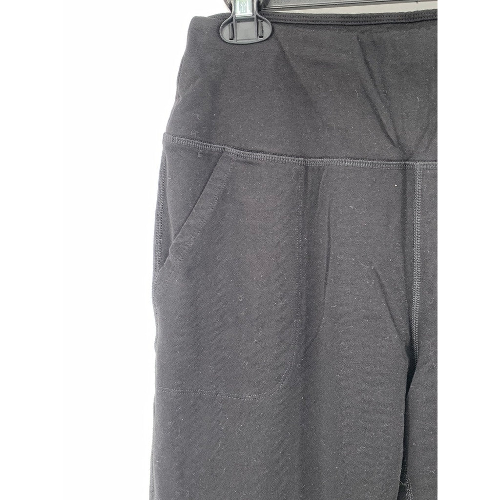 ATHLETIC WORKS Women's Black Solid Jogger Sweatpants SZ M
