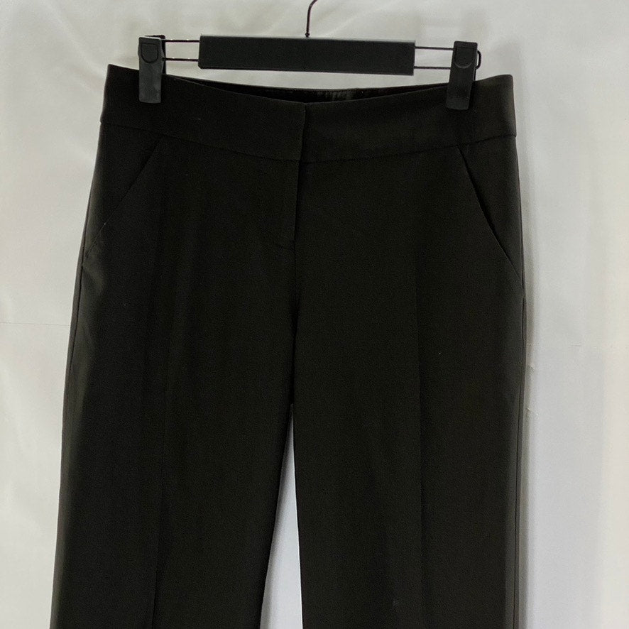 BEBE Women's Dark Brown Wool-Spandex Straight-Leg Dress Pant SZ 0