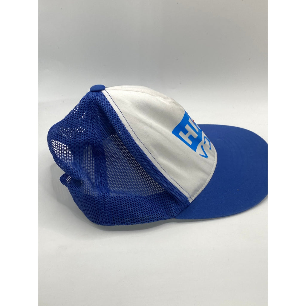 RVCA ISLANDS Men's Blue-White Patch Mesh-Panel Trucker Hat SZ OS