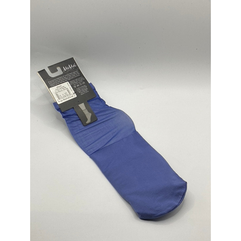 MEMOI Women's Dark Blue Mesh Pull-On Scrunch Anklet Socks SZ OS