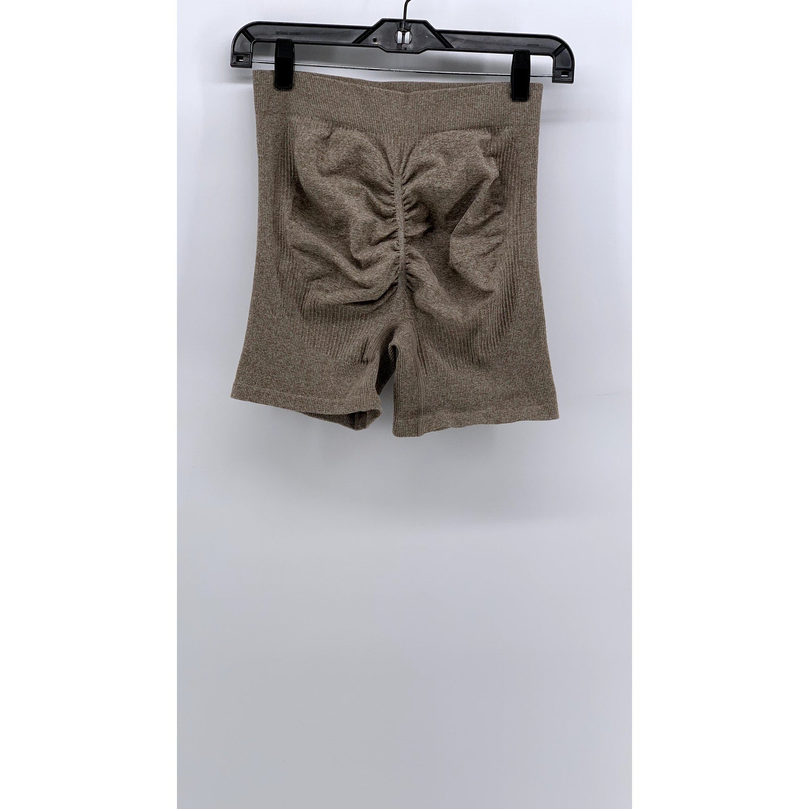 UNBRANDED Women's Tan Ruched Seamless Active Shorts SZ S