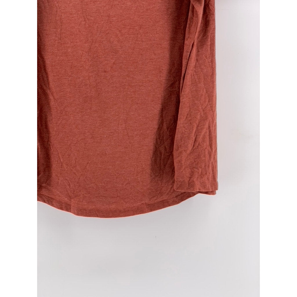 TORRID Women's Plus Burnt Orange V-Neck Classic Fit Short Sleeve Top SZ 3