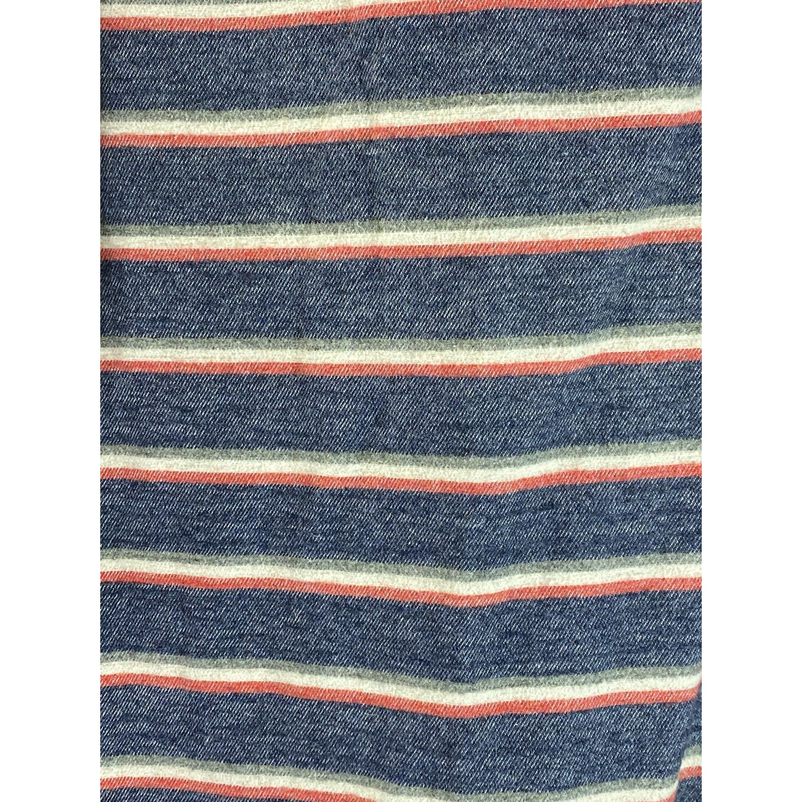 PENFIELD Men's Navy Striped Classic-Fit Button-Up Long Sleeve Shirt SZ M