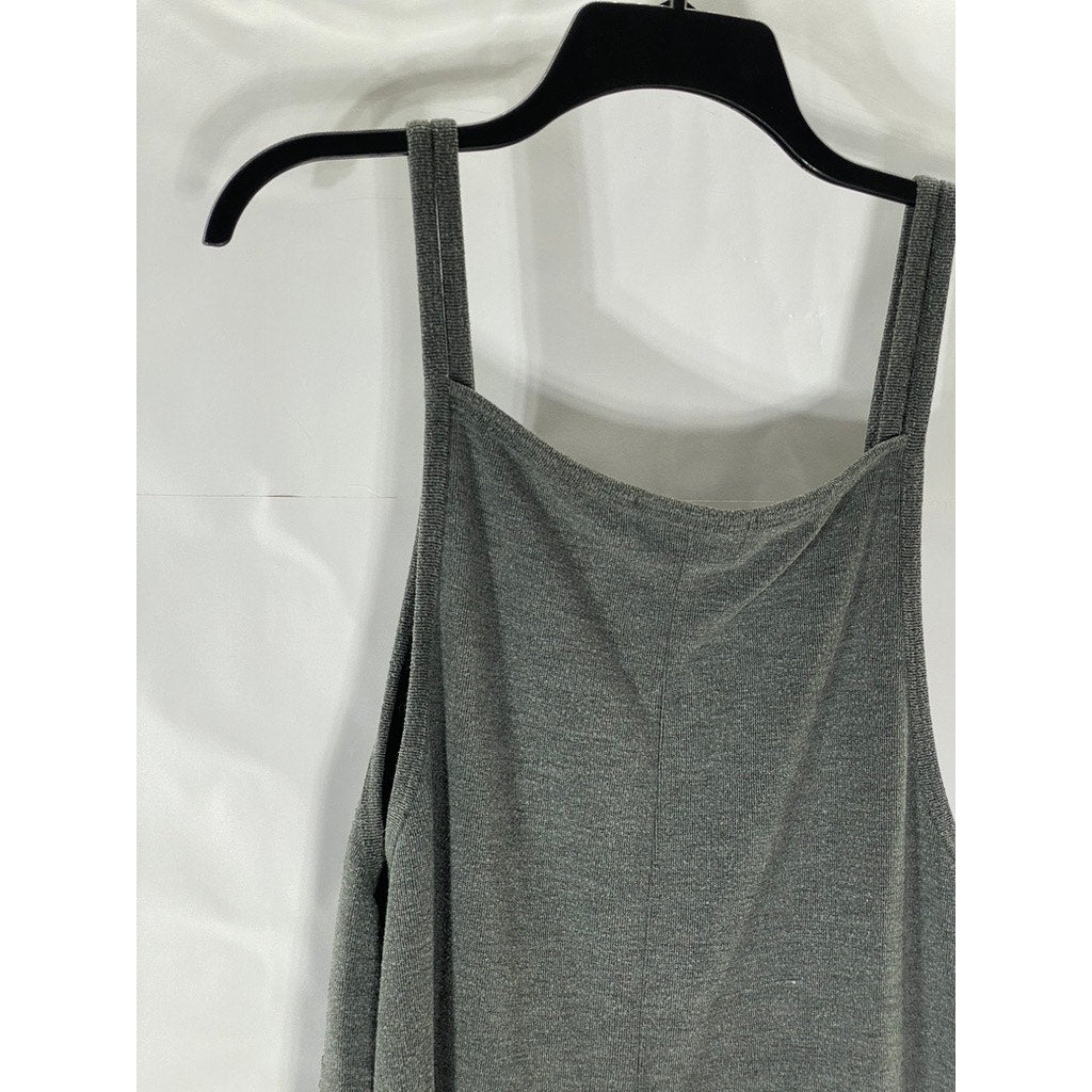 PINKYOTTO Women’s Dark Gray Spaghetti Strap Relaxed Fit Cropped Jumpsuit SZ OS