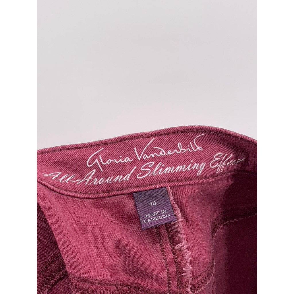 GLORIA VANDERBILT Women's Denim All Around Slimming Effect Capri SZ 14