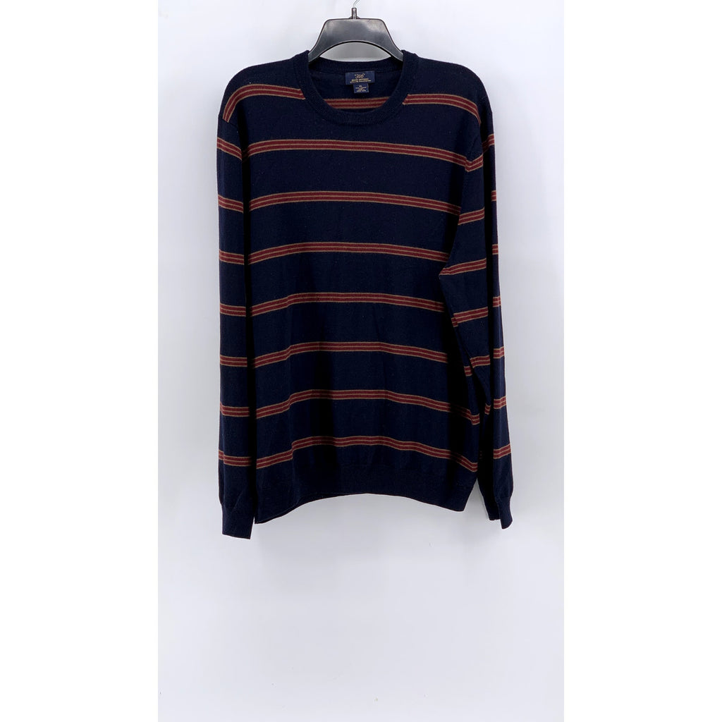 BROOKS BROTHERS 346 Men's Vintage Navy-Red Striped Wool Sweater SZ XL