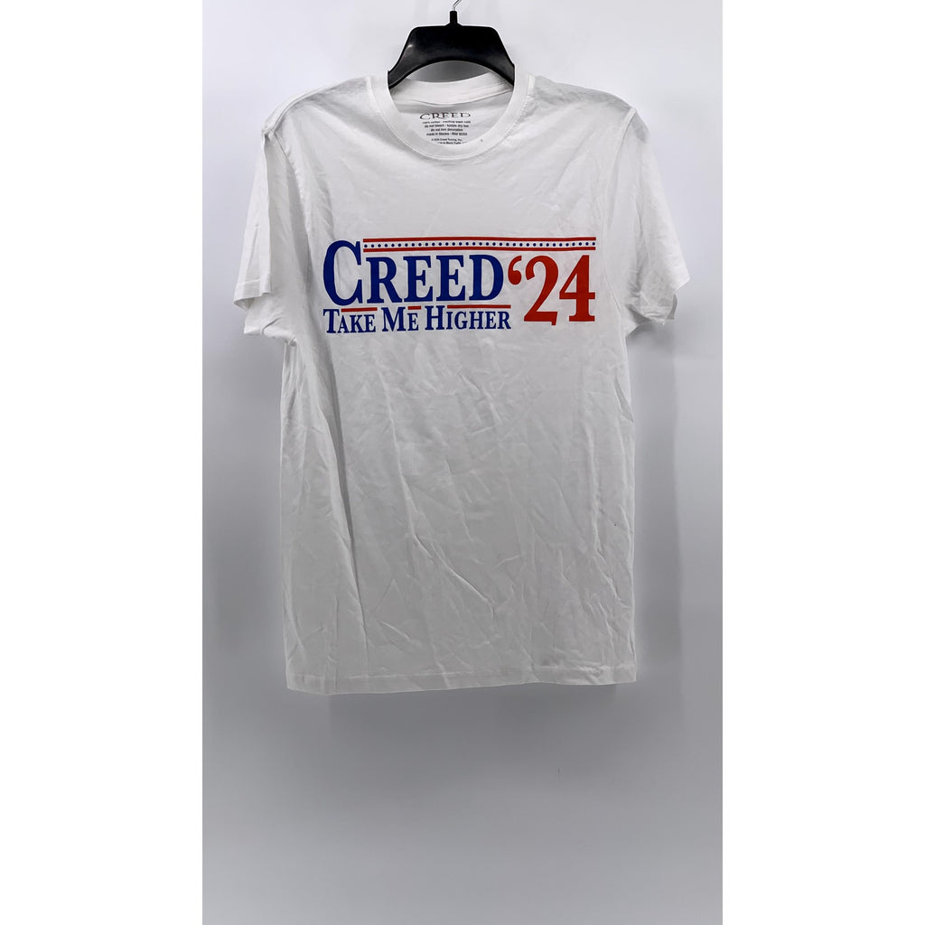 CREED Men's White Crewneck Short Sleeve T-Shirt SZ S