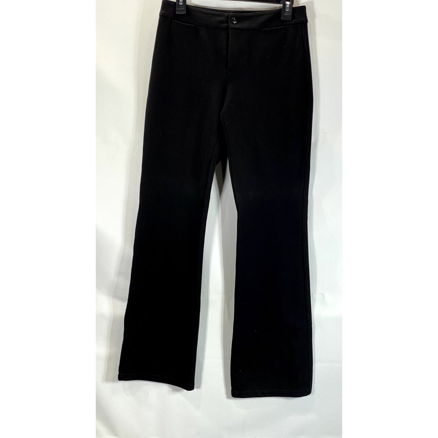 NYDJ Women's Black Solid Michelle Wide-Leg Ponte Knit Pants SZ 4