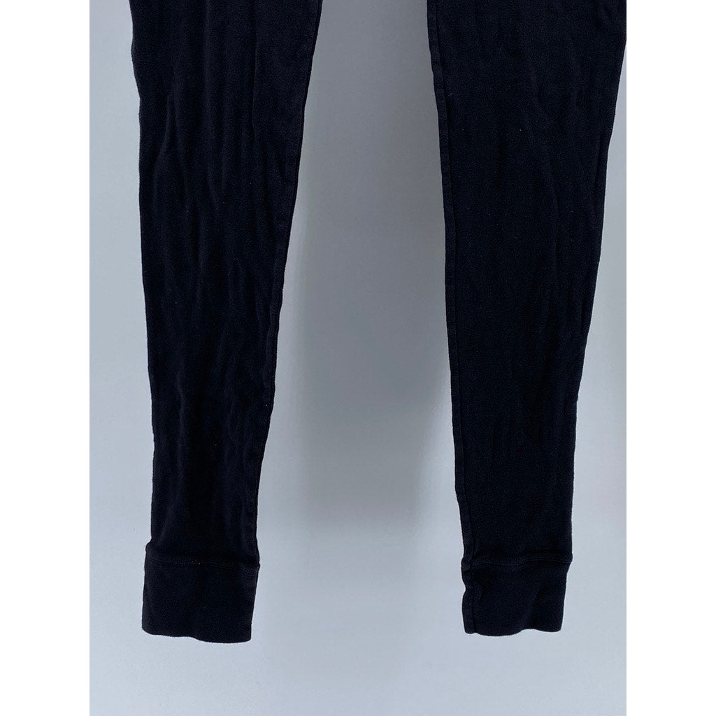 2(X)IST Men's Black Elastic Waist Logo Fitted Long John Under Layer Pant SZ L