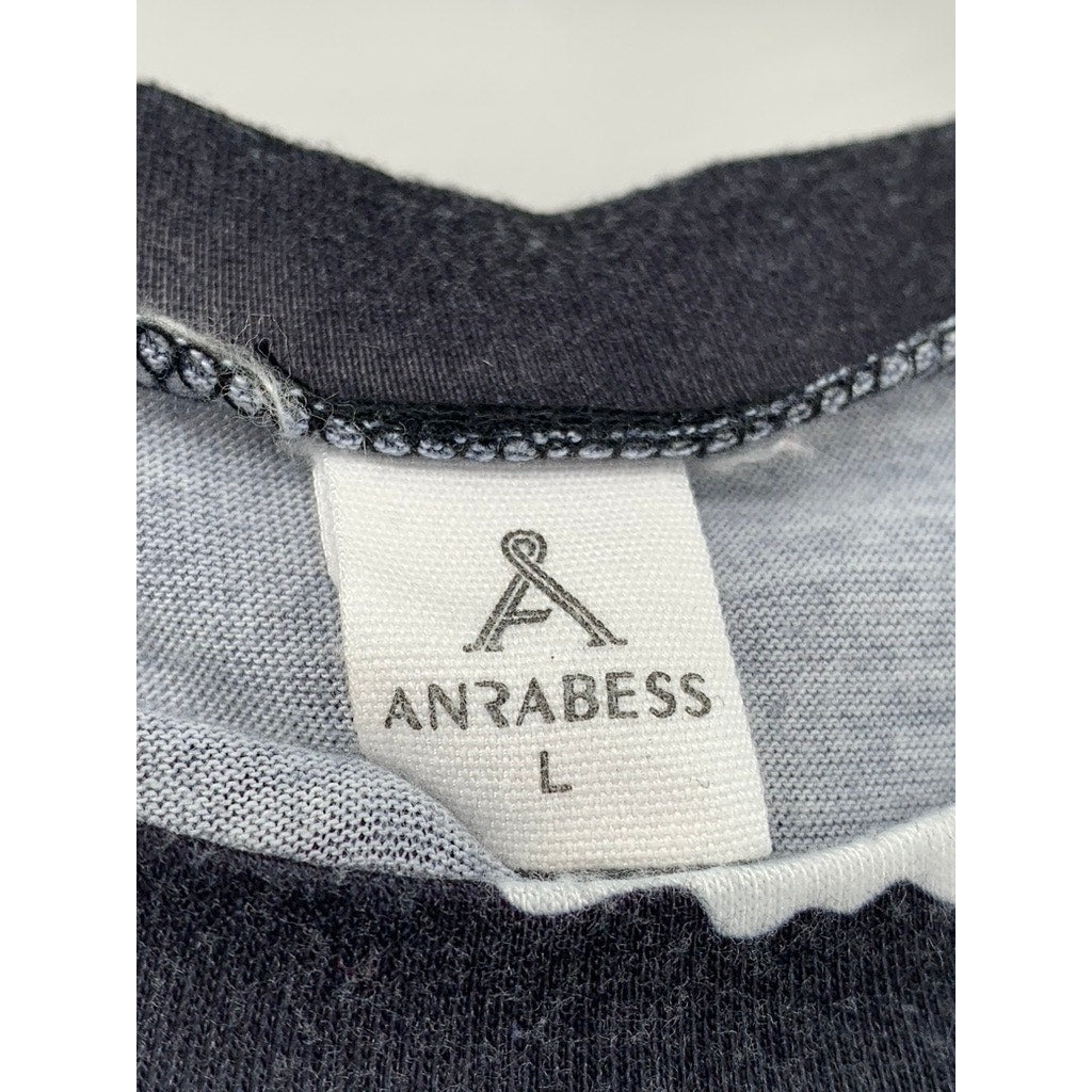 ANRABESS Women's Washed Black Striped Sleeveless Maxi Dress SZ L