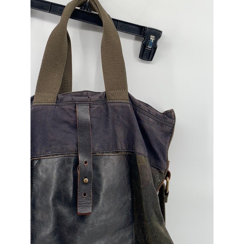 GAP Black-Green Mixed Media Camo Print Tote Bag