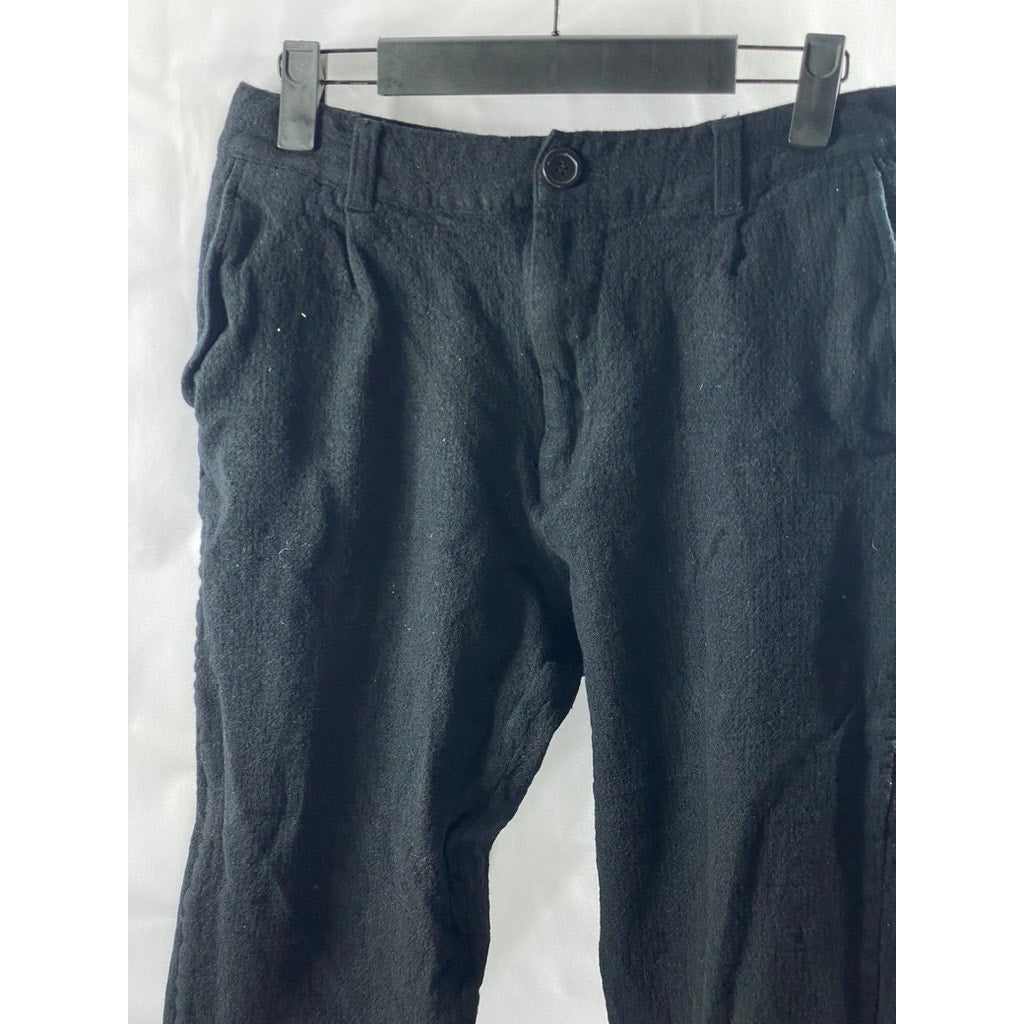 COS Men's Black Solid Wool-Blend Regular-Fit Slim-Leg Pant SZ 30R